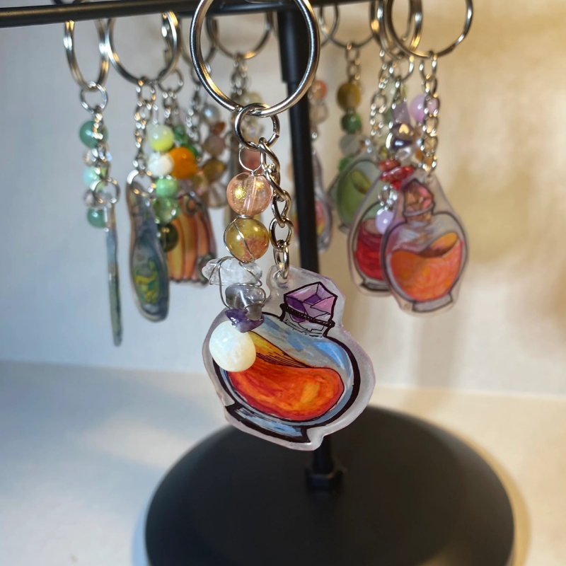 Amethyst Sun Potion Keychain
