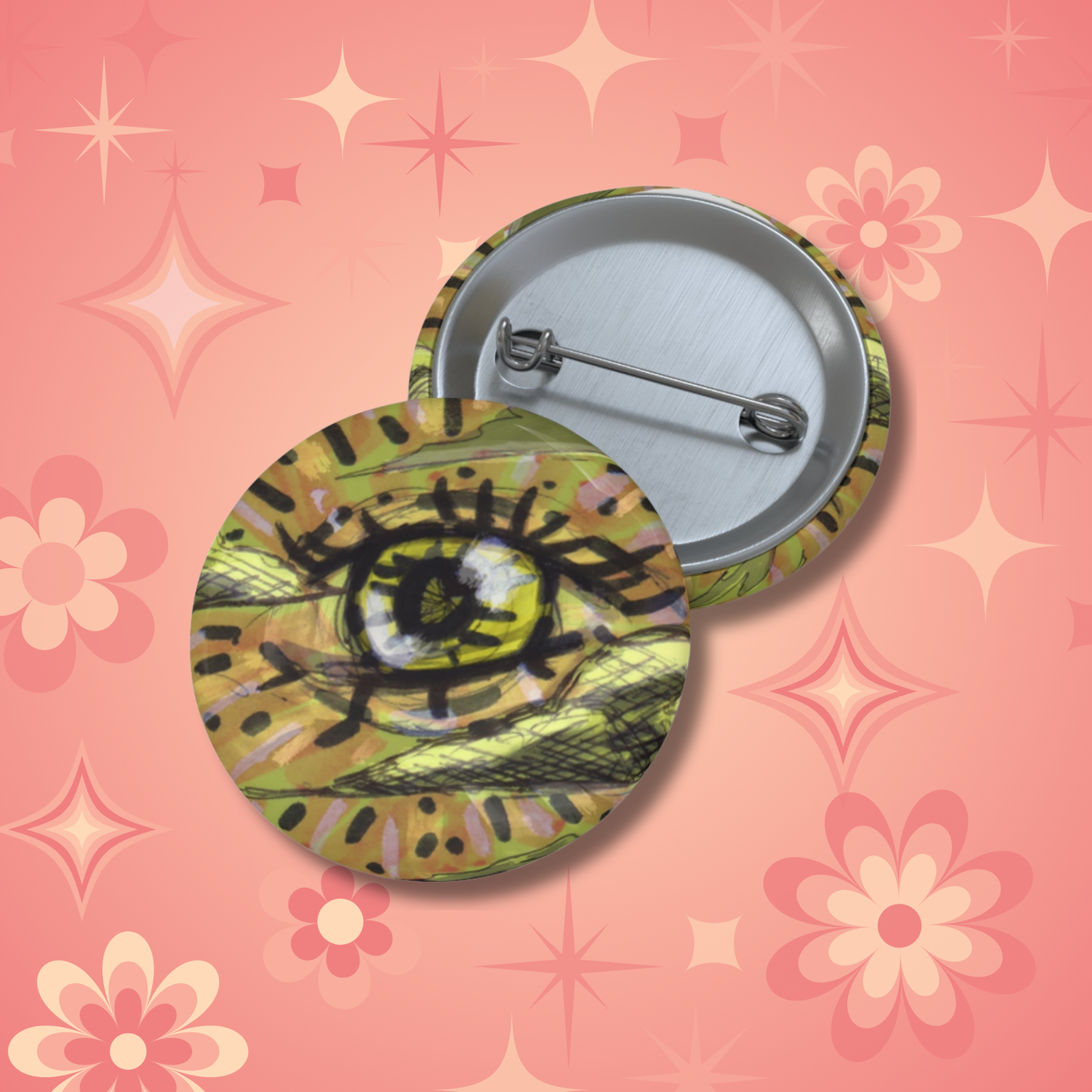 Sunny Eyes Pin Button