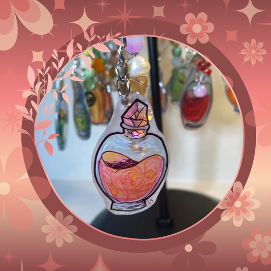 Pink Lemonade Potion Keychain