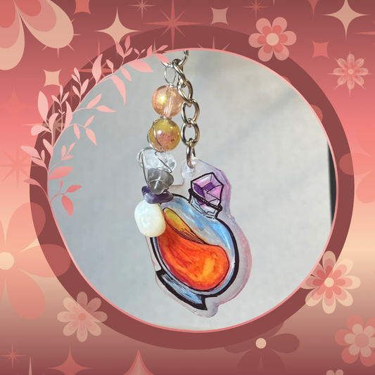 Amethyst Sun Potion Keychain