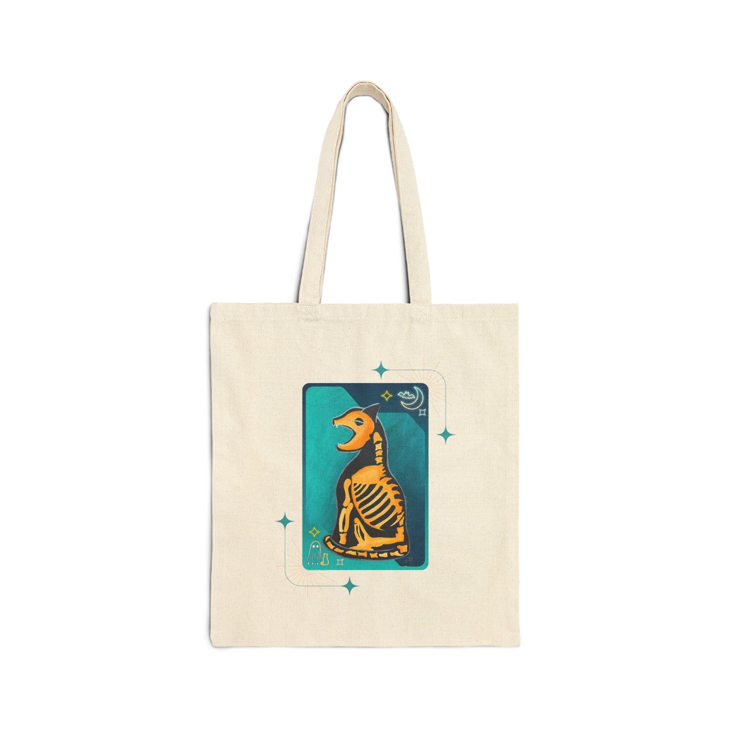 Skele-Cat Card Tote Bag