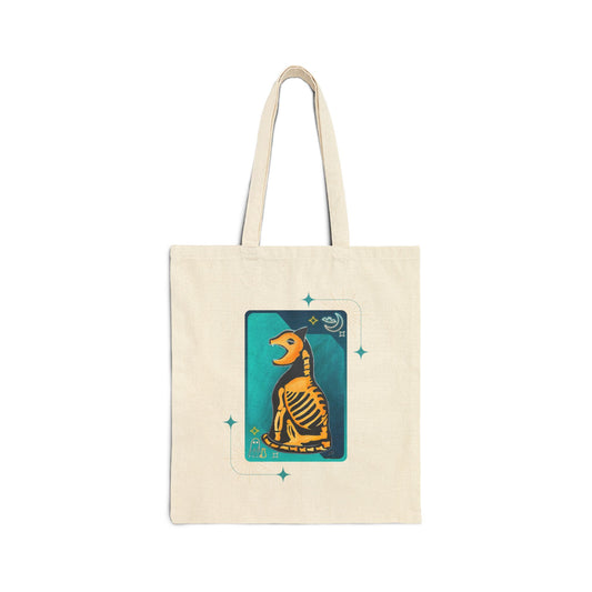 Skele-Cat Card Tote Bag