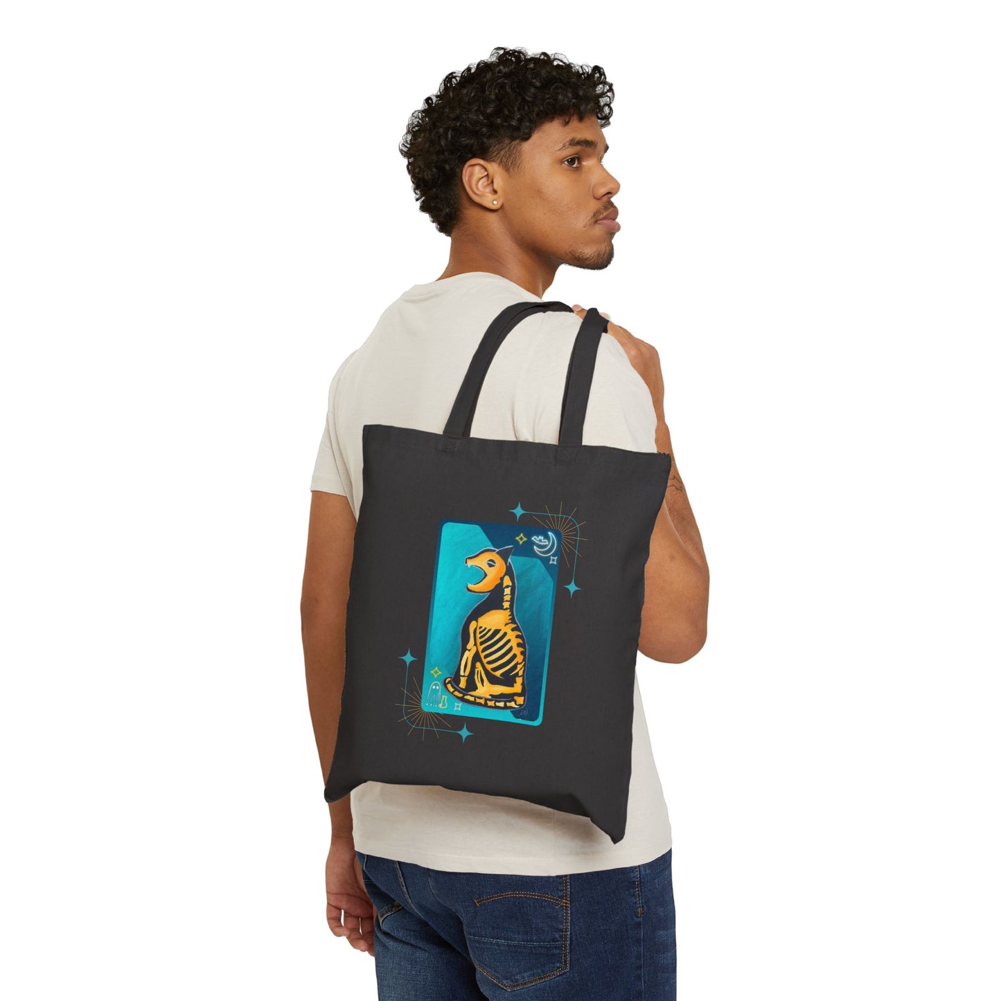 Skele-Cat Card Tote Bag
