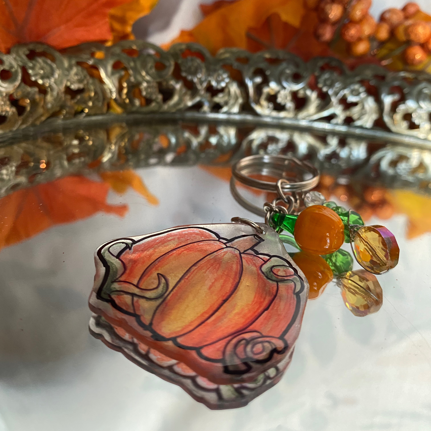 Pumpkin Chain Keychain