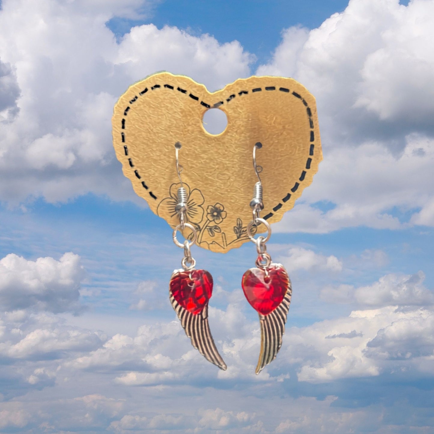 Winged Hearts Earrings